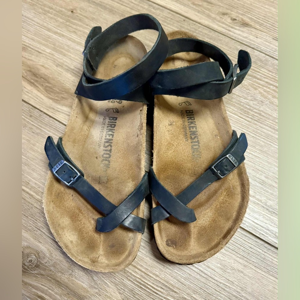 Birkenstock Black Cross-Strap Sandals